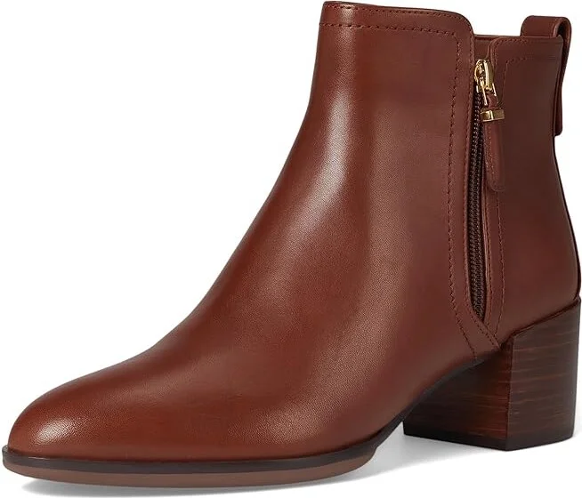 Cole Haan Haisley Ankle Bootie Women's Boots Dark Cuoio Leather : 11 B - Medium - Image 5