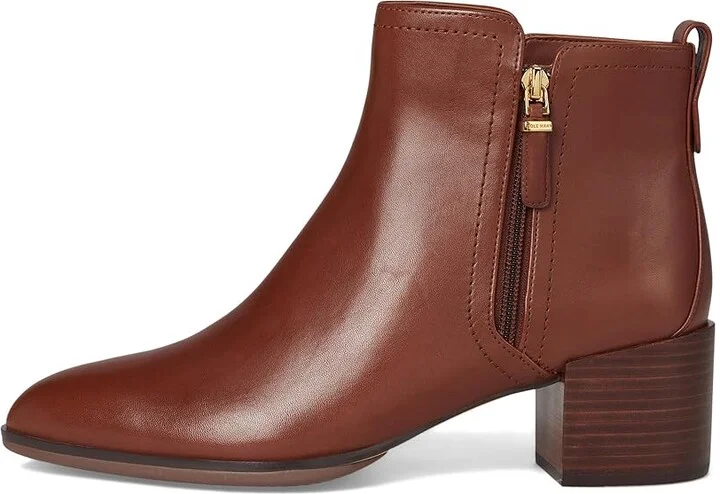 Cole Haan Haisley Ankle Bootie Women's Boots Dark Cuoio Leather : 11 B - Medium - Image 6