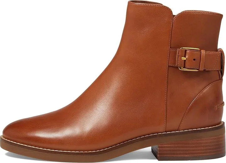 Cole Haan Hampshire Buckle Bootie Women's Boots British Tan Leather : 5.5 C - Wide - Image 5