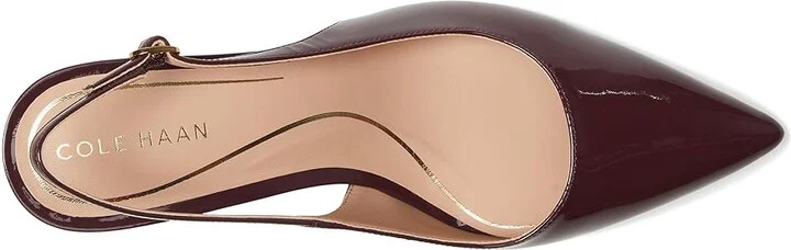 Cole Haan Hansell Sling Back Pumps High Women's Heels Black Garnet Patent Leather : 10 B - Medium - Image 2