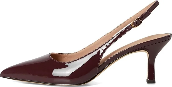 Cole Haan Hansell Sling Back Pumps High Women's Heels Black Garnet Patent Leather : 10 B - Medium - Image 6
