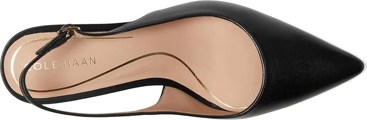 Cole Haan Hansell Sling Back Pumps High Women's Heels Black Leather : 9 B - Medium - Image 2