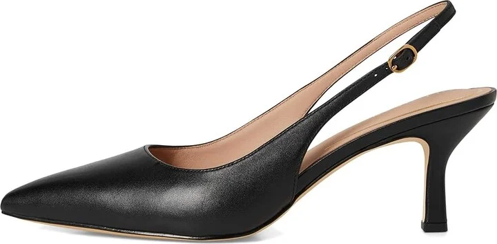 Cole Haan Hansell Sling Back Pumps High Women's Heels Black Leather : 9 B - Medium - Image 6