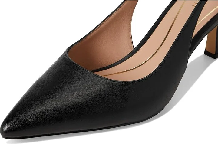 Cole Haan Hansell Sling Back Pumps High Women's Heels Black Leather : 9 B - Medium - Image 7
