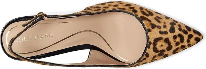 Cole Haan Hansell Sling Back Pumps High Women's Heels Leopard Print Hair Calf : 6 B - Medium, Leather - Image 2