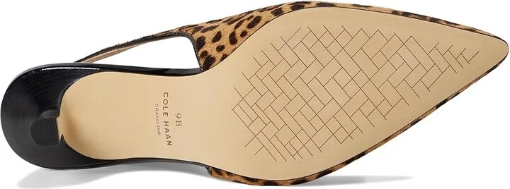 Cole Haan Hansell Sling Back Pumps High Women's Heels Leopard Print Hair Calf : 6 B - Medium, Leather - Image 3
