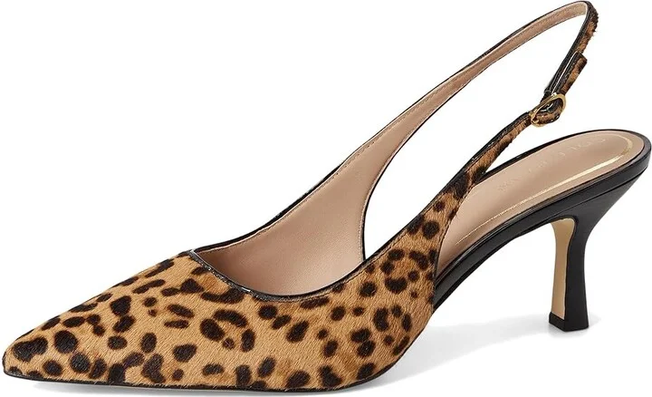 Cole Haan Hansell Sling Back Pumps High Women's Heels Leopard Print Hair Calf : 6 B - Medium, Leather - Image 5