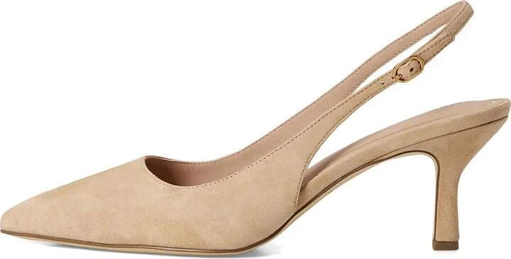 Cole Haan Hansell Sling Back Pumps High Women's Heels Tuscan Sand Suede : 6.5 B - Medium, Leather - Image 6