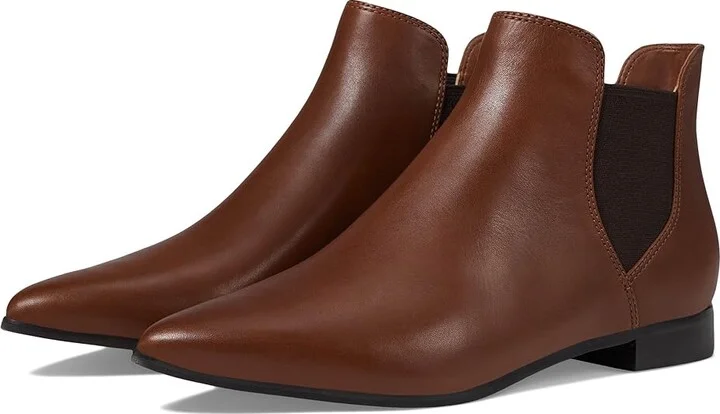 Cole Haan Hara Bootie Women's Shoes Dark Cuoio Leather : 5.5 B - Medium, Suede/Leather