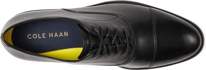 Cole Haan Hawthorne Cap Toe Oxford Men's Lace Up Wing Tip Shoes Black : 9.5 D - Medium, Leather - Image 2