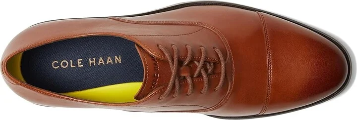 Cole Haan Hawthorne Cap Toe Oxford Men's Lace Up Wing Tip Shoes British Tan : 7 D - Medium, Leather - Image 2