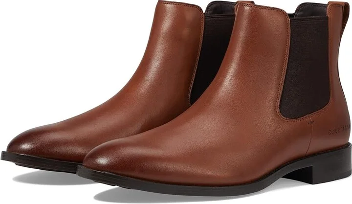 Cole Haan Hawthorne Chelsea Boot Men's Boots British Tan : 7 D - Medium, Leather
