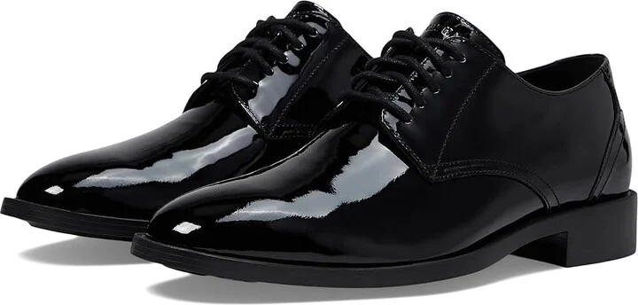 Cole Haan Hawthorne Plain Oxford Men's Shoes Black Patent/Black : 7.5 D - Medium, Leather