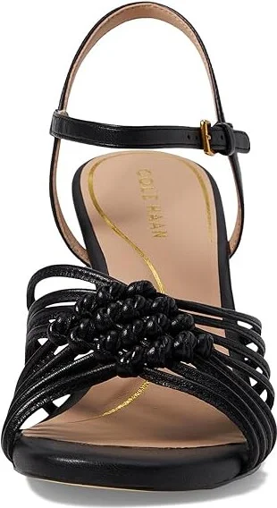 Cole Haan Jitney Knot Wedge Women's Sandals Black Leather : 11 B - Medium - Image 2