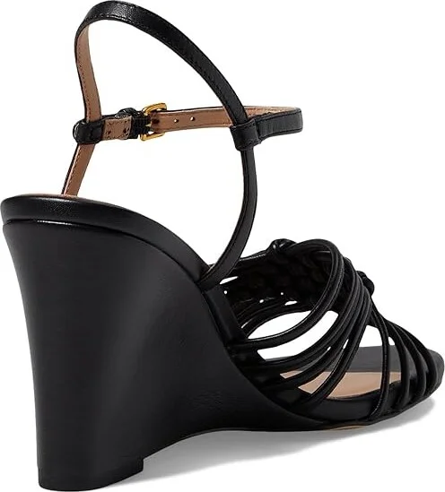Cole Haan Jitney Knot Wedge Women's Sandals Black Leather : 11 B - Medium - Image 4