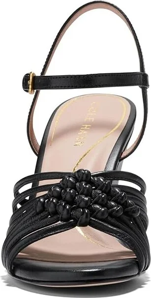 Cole Haan Jitney Knot Wedge Women's Sandals Black Leather : 11 B - Medium - Image 5