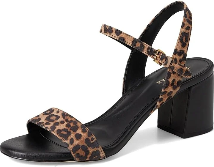 Cole Haan Josie Block Heel Sandals (65mm) Women's Sandals Leopard Print Suede : 10 B - Medium, Leather - Image 5