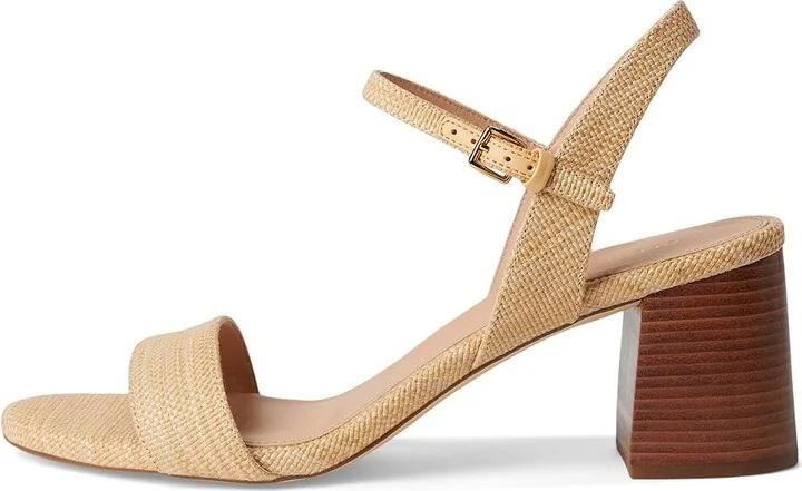 Cole Haan Josie Block Heel Sandals (65mm) Women's Sandals Raffia : 9.5 B - Medium, Leather - Image 6