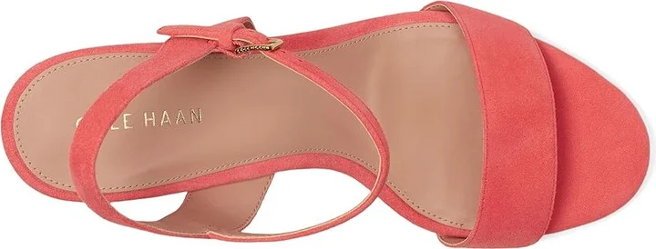 Cole Haan Josie Block Heel Sandals 65mm Women's Shoes Dubarry Suede : 9 B - Medium, Leather - Image 2