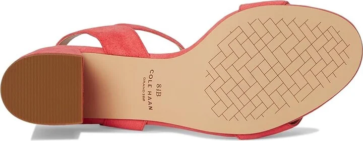 Cole Haan Josie Block Heel Sandals 65mm Women's Shoes Dubarry Suede : 9 B - Medium, Leather - Image 3