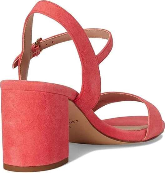 Cole Haan Josie Block Heel Sandals 65mm Women's Shoes Dubarry Suede : 9 B - Medium, Leather - Image 4
