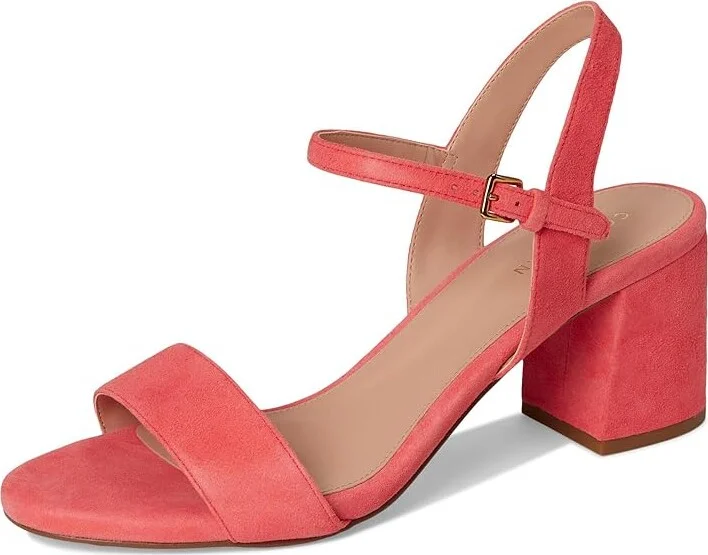Cole Haan Josie Block Heel Sandals 65mm Women's Shoes Dubarry Suede : 9 B - Medium, Leather - Image 5