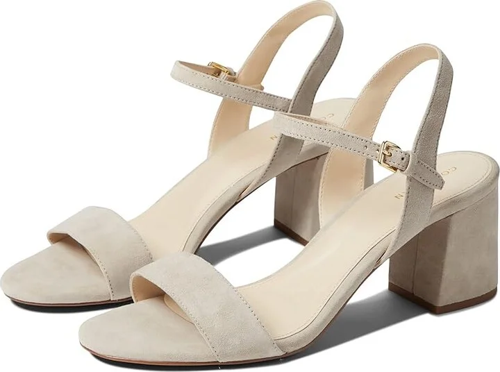 Cole Haan Josie Block Heel Sandals 65mm Women's Shoes Light Mortar : 10 B - Medium, Leather