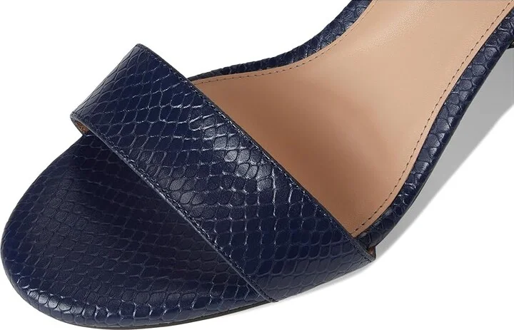 Cole Haan Josie Block Heel Sandals 65mm Women's Shoes Midnight/Snake Print : 8 B - Medium, Leather - Image 7