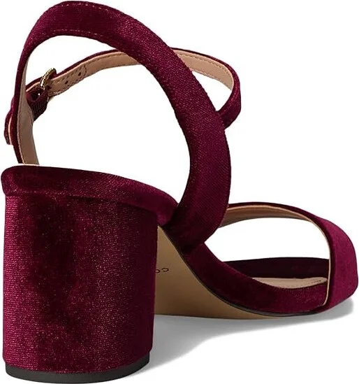 Cole Haan Josie Block Heel Sandals 65mm Women's Shoes Wine Velvet : 5.5 B - Medium, Rubber - Image 4
