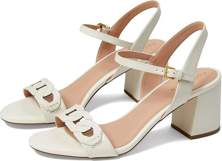 Cole Haan Josie Chain Sandals Women's Sandals Ivory Leather : 9.5 B - Medium