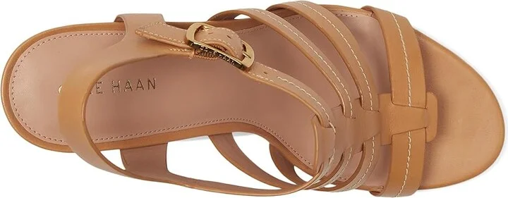 Cole Haan Josie Fisherman Wedge Sandals Women's Sandals Biscuit Leather : 7 B - Medium, Leather/Rubber - Image 2