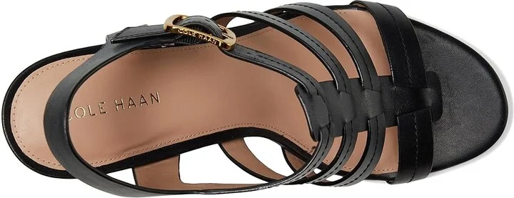 Cole Haan Josie Fisherman Wedge Sandals Women's Sandals Black Leather : 5.5 B - Medium, Leather/Rubber - Image 2