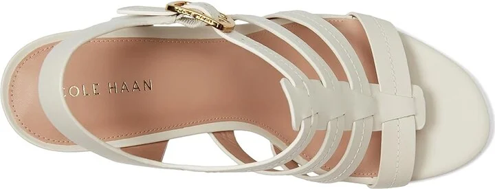 Cole Haan Josie Fisherman Wedge Sandals Women's Sandals Ivory Leather : 8 B - Medium, Leather/Rubber - Image 2