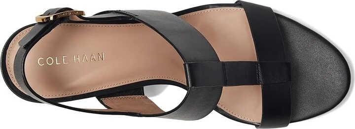 Cole Haan Josie T-Strap Sandals Women's Sandals Black Leather : 5 B - Medium - Image 2