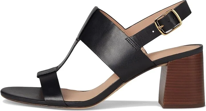 Cole Haan Josie T-Strap Sandals Women's Sandals Black Leather : 5 B - Medium - Image 6