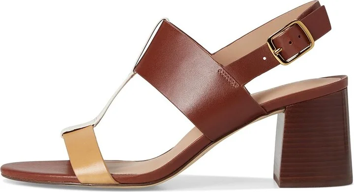 Cole Haan Josie T-Strap Sandals Women's Sandals Dark Cuoio Leather/Biscuit Leather : 6.5 B - Medium - Image 6