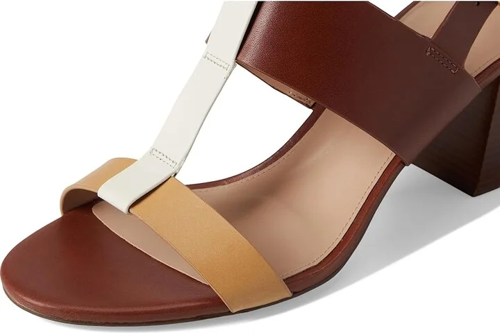Cole Haan Josie T-Strap Sandals Women's Sandals Dark Cuoio Leather/Biscuit Leather : 6.5 B - Medium - Image 7