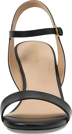 Cole Haan Josie Wedge Sandals Women's Sandals Black Leather : 6.5 B - Medium - Image 2