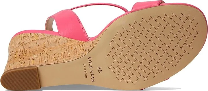 Cole Haan Josie Wedge Sandals Women's Sandals Camelia Rose Leather/Cork : 9 B - Medium - Image 3