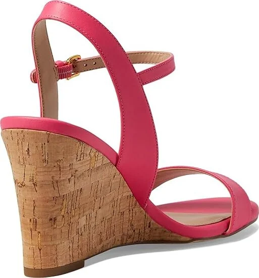 Cole Haan Josie Wedge Sandals Women's Sandals Camelia Rose Leather/Cork : 9 B - Medium - Image 4
