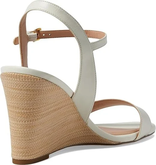 Cole Haan Josie Wedge Sandals Women's Sandals Ivory Leather/Raffia : 10 B - Medium - Image 4