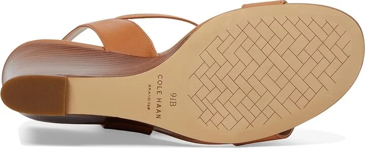 Cole Haan Josie Wedge Sandals Women's Sandals Pecan Leather : 10.5 B - Medium - Image 3