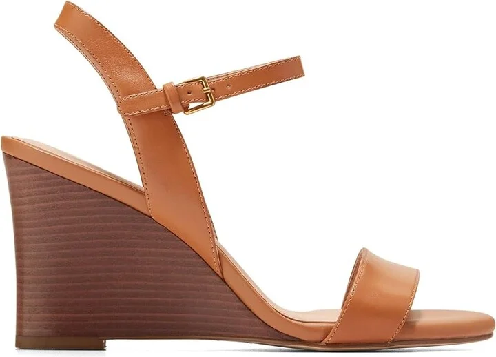 Cole Haan Josie Wedge Sandals Women's Sandals Pecan Leather : 10.5 B - Medium - Image 7
