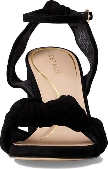 Cole Haan Kaycee Knotted Sandal Women's Shoes Black Eco Flora/Brushed Gold/Black Outsole : 11 B - Medium, Leather - Image 2