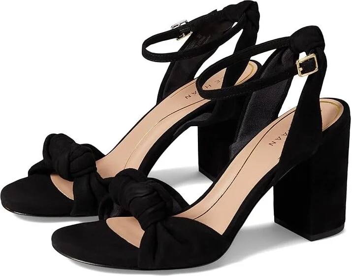 Cole Haan Kaycee Knotted Sandal Women's Shoes Black Eco Flora/Brushed Gold/Black Outsole : 11 B - Medium, Leather