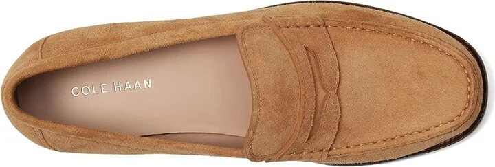 Cole Haan Lana Lux Penny Loafers Remastered Women's Flat Shoes Biscuit Suede : 9 B - Medium, Leather - Image 2