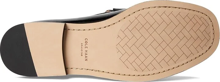 Cole Haan Lana Lux Penny Loafers Remastered Women's Flat Shoes Black Crinkle Patent : 5 B - Medium, Leather - Image 3