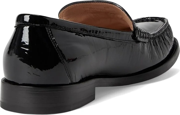 Cole Haan Lana Lux Penny Loafers Remastered Women's Flat Shoes Black Crinkle Patent : 5 B - Medium, Leather - Image 4