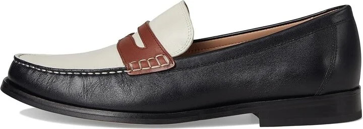 Cole Haan Lana Lux Penny Loafers Remastered Women's Flat Shoes Black/Dark Cuoio/Ivory Leather : 10 B - Medium - Image 6