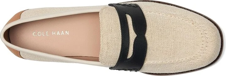 Cole Haan Lana Lux Penny Loafers Remastered Women's Flat Shoes Canvas/Black/Ivroy : 9 C - Wide, Leather - Image 2
